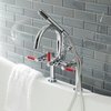 Aqua Vintage AE8101DKL 7-Inch Deck Mount Clawfoot Tub Faucet, Polished Chrome AE8101DKL